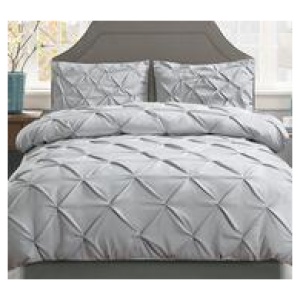 Flozia King Quilt Cover Set Grey