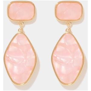 Forever New Women's Aimee Acrylic Drop Earring in Pink/Gold