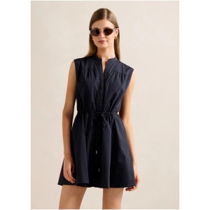 Forever New Women's Alyssa Drawcord Smock Mini Dress in Navy