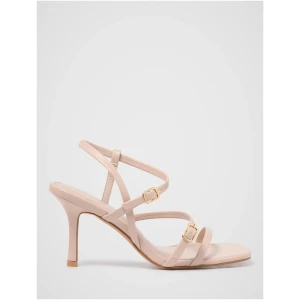 Forever New Women's Brenda Buckle Detail Asymmetrical Sandals in Nude