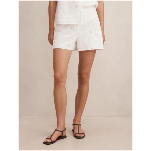 Forever New Women's Bridie Embroidery Shorts in Porcelain Co-Ord