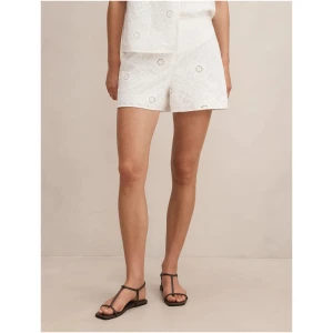 Forever New Women's Bridie Embroidery Shorts in Porcelain Co-Ord