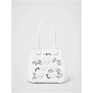 Forever New Women's Clementine Cutout Floral Tote Bag in White