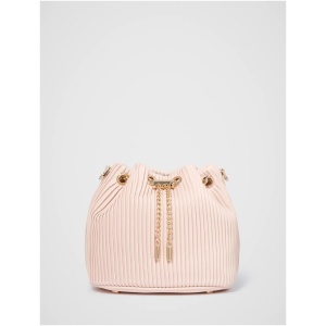 Forever New Women's Dahlia Drawstring Pleat Bucket Bag in Rose