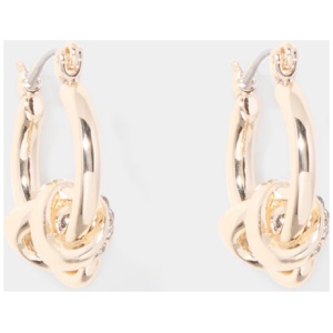 Forever New Women's Daphne Stone Knot Hoop Earrings in Gold