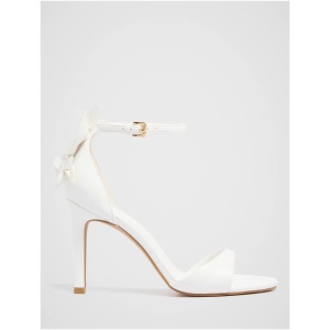 Forever New Women's Farrah All Over Flower Trim Heeled Sandals in White