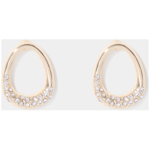 Forever New Women's Gracie Stone Loop Hoop Earrings in Gold/Crystal