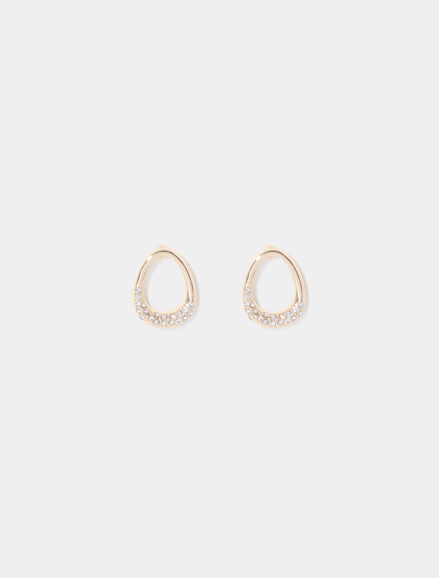 Forever New Women's Gracie Stone Loop Hoop Earrings in Gold/Crystal