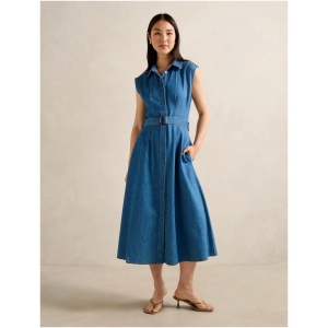 Forever New Women's Hailey Shirt Dress in Mid Wash
