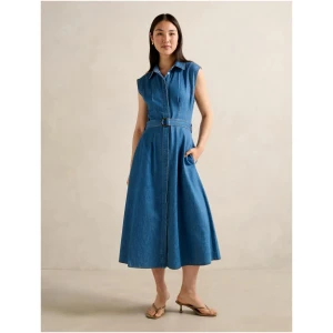 Forever New Women's Hailey Shirt Dress in Mid Wash