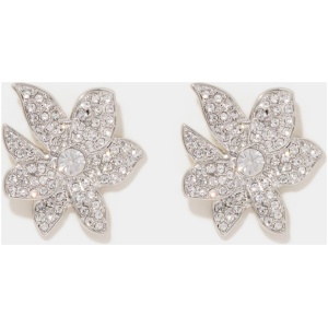 Forever New Women's Ida Statement Crystal Flower Earrings in Silver/Crystal