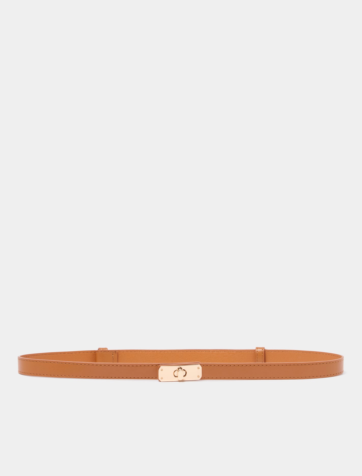 Forever New Women's Lara Lock Buckle Belt in Tan