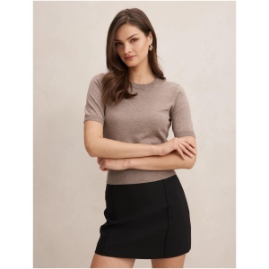 Forever New Women's Maisie Short Sleeve T-Shirt in Taupe