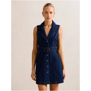 Forever New Women's Nicola Denim Blazer Jacket Dress in Dark Wash