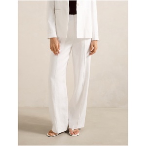 Forever New Women's Posey Linen Wide Leg Pants in Porcelain