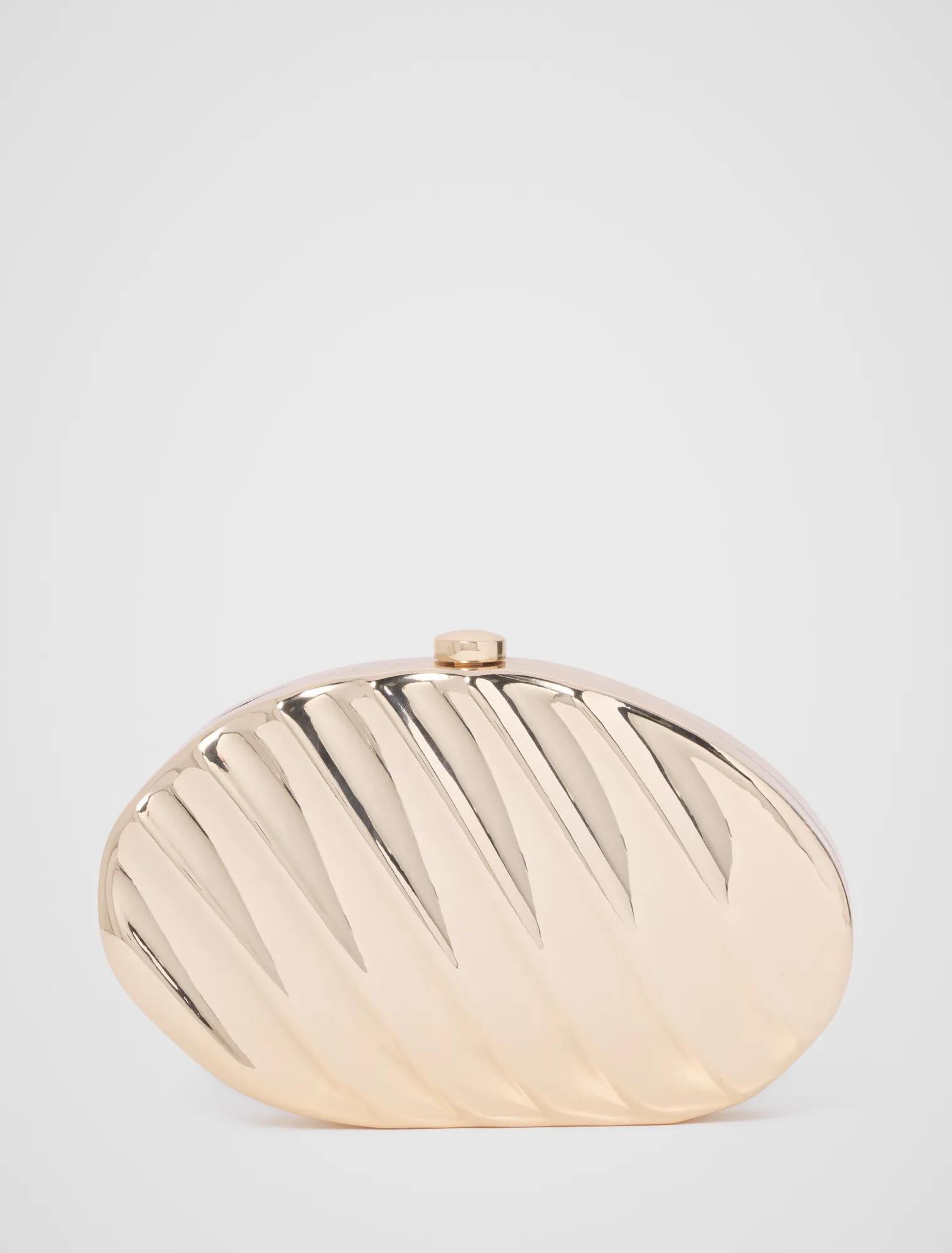 Forever New Women's Sapphire Hardcase Clutch Bag in Gold