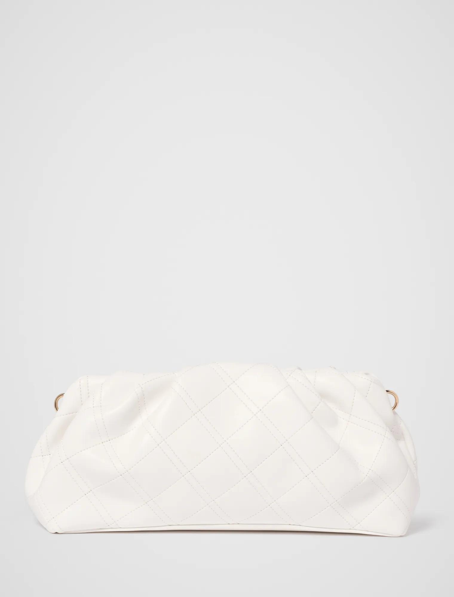 Forever New Women's Saskia Soft Quilt Clutch Bag in White