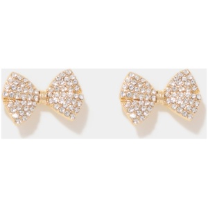 Forever New Women's Scarlet Stone Bow Earrings in Gold/Crystal