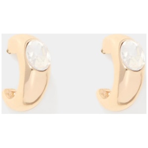 Forever New Women's Sidonia Oval Stone Hoop Earrings in Gold/Crystal