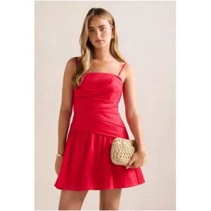 Forever New Women's Solene Cotton Mini Dress in Raspberry