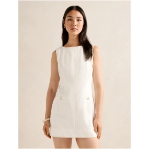 Forever New Women's Spencer Denim Mini Dress in Porcelain