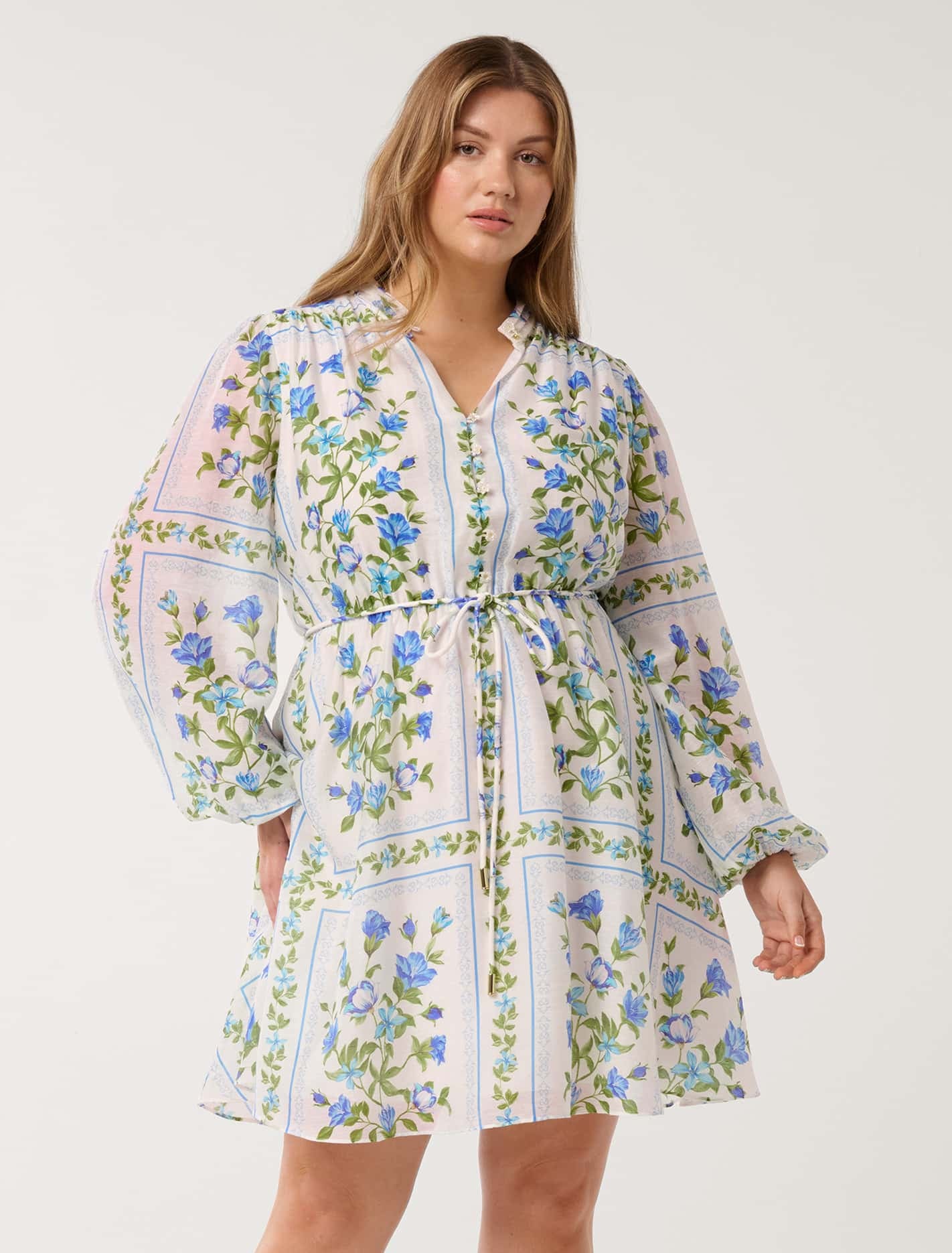 Forever New Women's Tamila Curve Printed Mini Dress in Bellview Floral