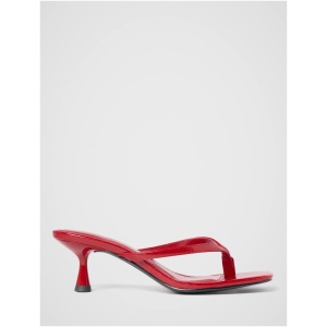 Forever New Women's Tammy Toe Thong Heeled Sandals in Red