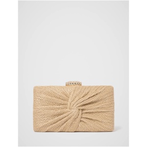 Forever New Women's Tori Twist Weave Hardcase Clutch Bag in Natural