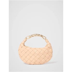 Forever New Women's Willa Weave Metal Handle Bag in Soft Camel