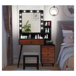 Franklin Dressing Table Set Brown