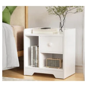 Gaile Bedside Table White Medium
