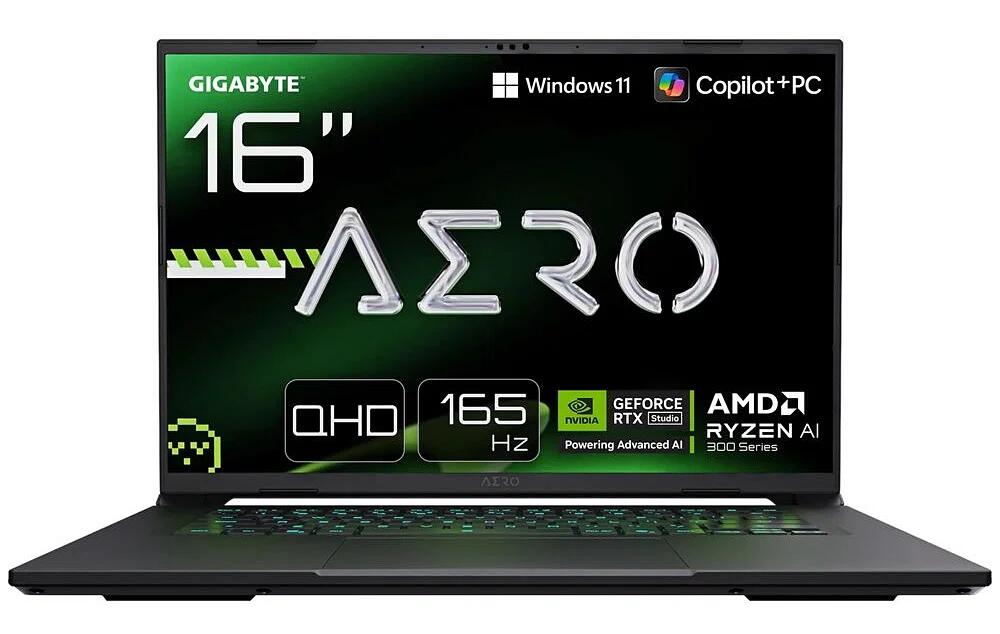 Gigabyte AERO X16 1WH 16" WQXGA 165Hz IPS Laptop, Ryzen AI 7 350, 16GB RAM, 1TB SSD, RTX 5070, Windows 11 Home - Lunar White