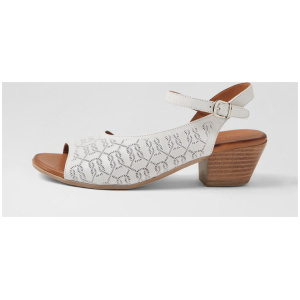 Gorgeena Off White Leather Sandals