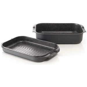 Granite Cast Aluminium Non-Stick Roast & Grill Multi Pan Size 34X24X8cm by Baccarat