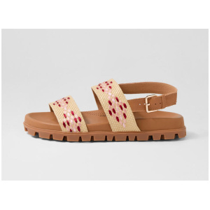 Harriets Natural Cantaloupe Patent Synthetic Sandals