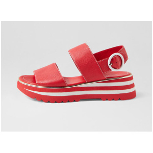 Hecon Red Leather Sandals