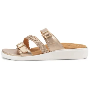 Ianna W Champagne Leather Sandals