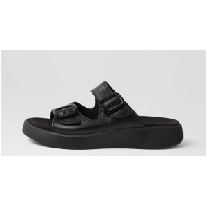 Ildar Schwarz Leather Slides