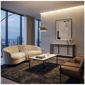 Interior Ave - Monaco Rectangle Coffee Table - White Marble Stone