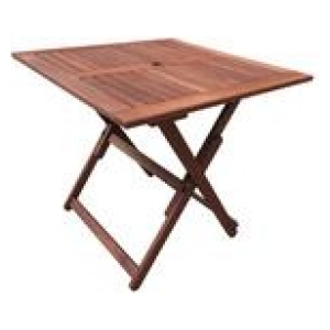 Isle Square Outdoor Dining Table Brown