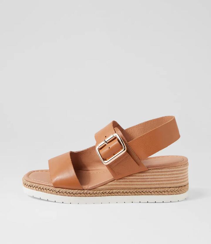 Isling Dark Tan Leather Sandals