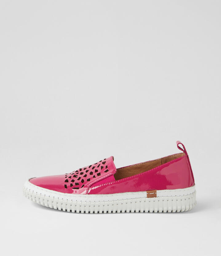 Jafferson Fuchsia Patent Leather Sneakers