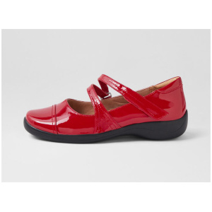 Jammies Xf Dark Red Patent Leather Flat Shoes