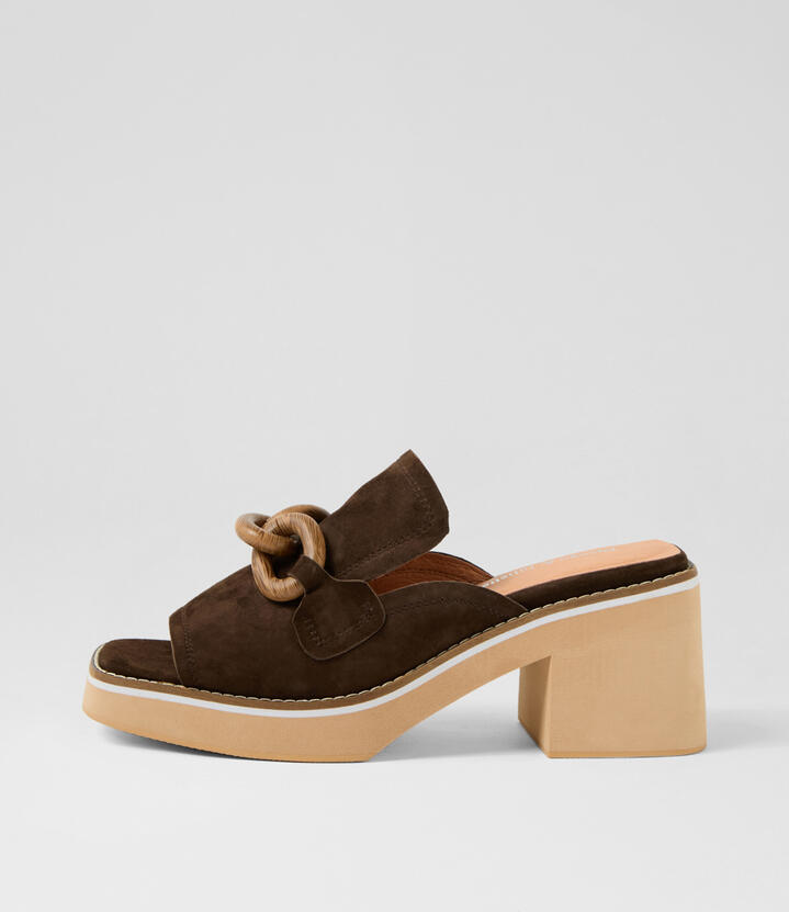 Jennys Choc Suede Sandals