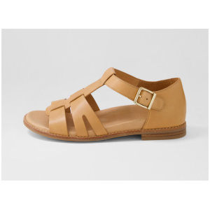 Jonston W Latte Leather Sandals