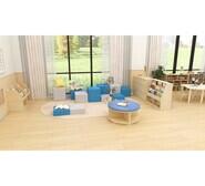 Jooyes 5 Shelf Wooden Kids Bookshelf With Storage Neutral