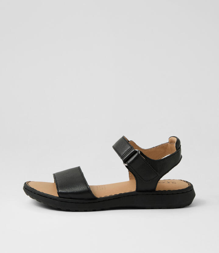 Josephines D Black Leather Sandals