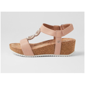 Karin Dark Nude Leather Sandals