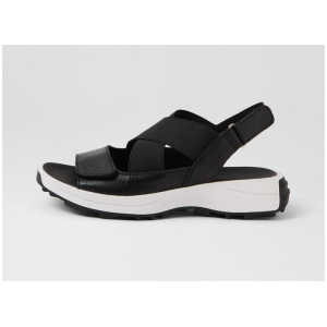 Karters Black Leather Sandals