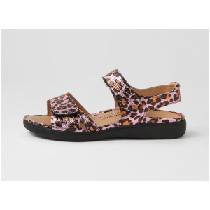 Kendals Purple Metallic Leopard Leather Sandals